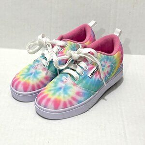 NWOT HEELYS Youth Girls Pro 20 Prints Ivory Ella Wheels Skate Sneaker Shoes